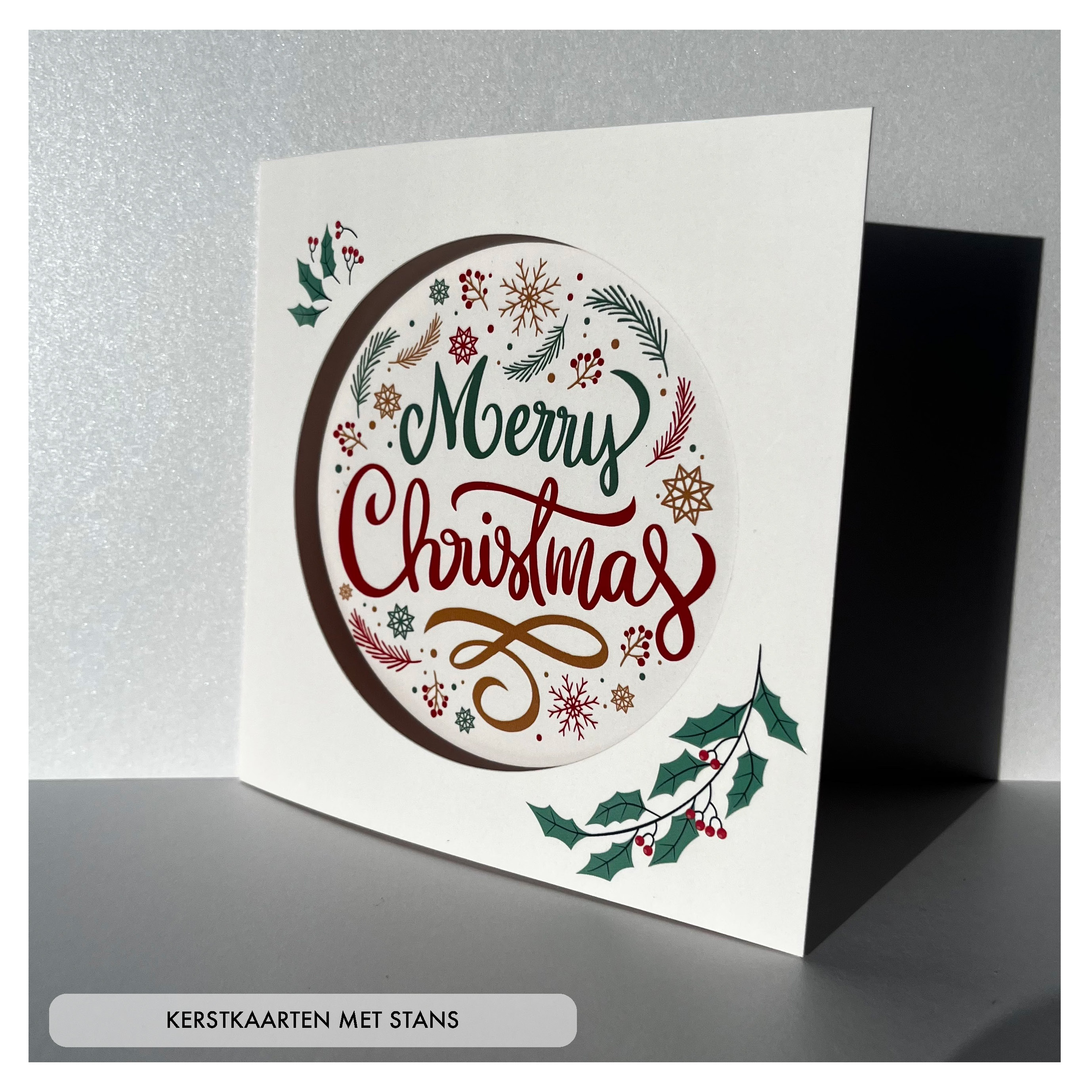 Kerstkaarten met stans