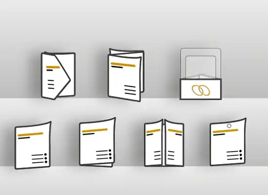 Inlegvellen trouwkaarten