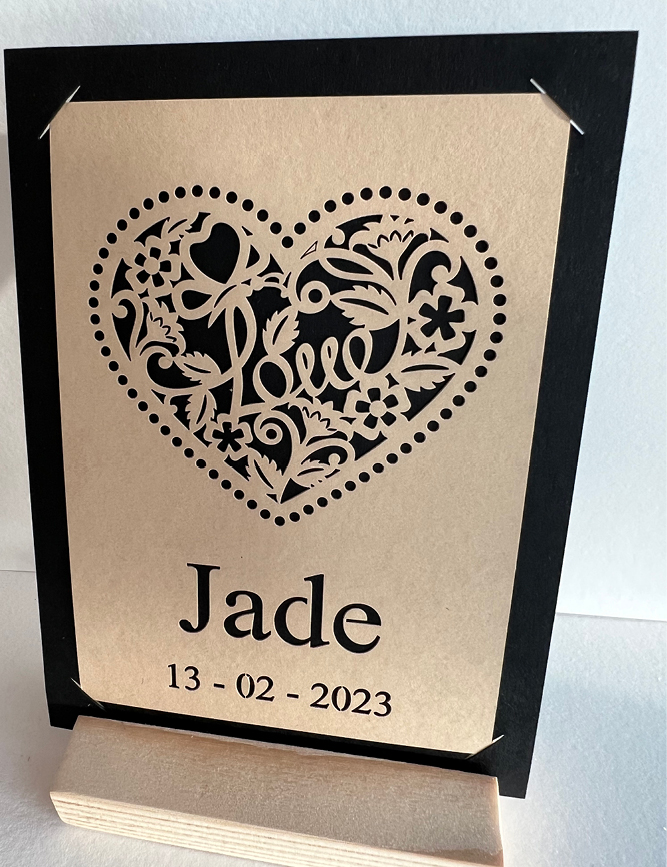 Laser geboortekaartjes